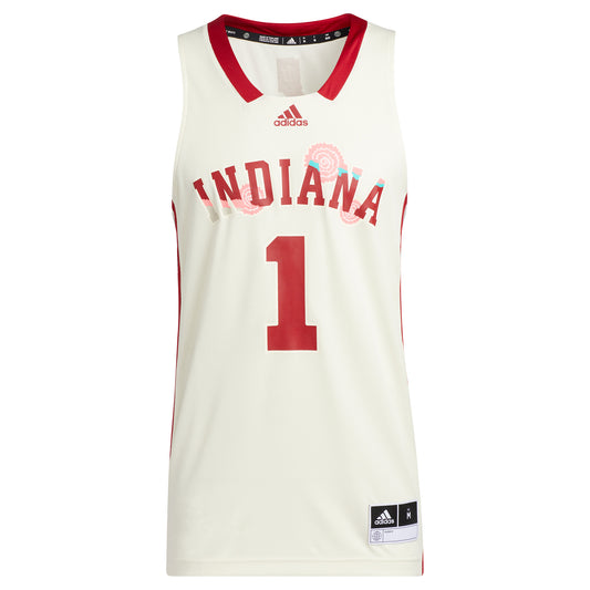 Men's adidas Cream Indiana Hoosiers Honoring Black Excellence Replica Basketball Jersey