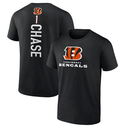 Men's Ja'Marr Chase Black Cincinnati Bengals Playmaker T-Shirt