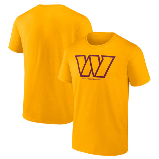 Men's Fanatics Gold Washington Commanders Team Lockup T-Shirt