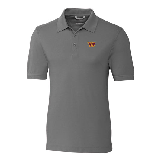 Men's Cutter & Buck Gray Washington Commanders Advantage DryTec Pique Polo