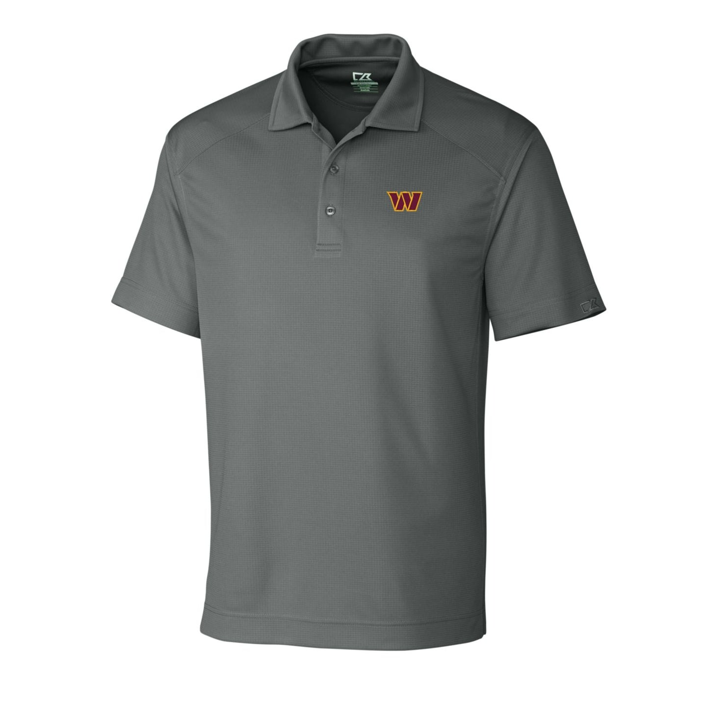 Men's Cutter & Buck Gray Washington Commanders Genre DryTec Textured Polo