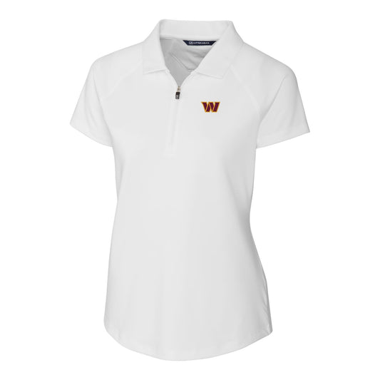 Women's Cutter & Buck White Washington Commanders Forge DryTec Stretch Polo