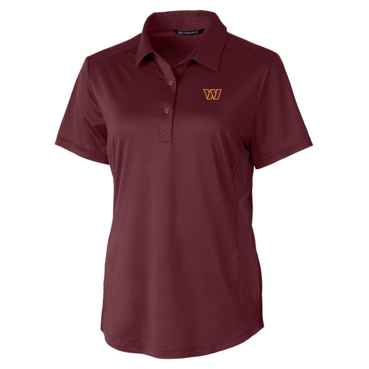 Women's Cutter & Buck Burgundy Washington Commanders Prospect Textured Stretch Polo