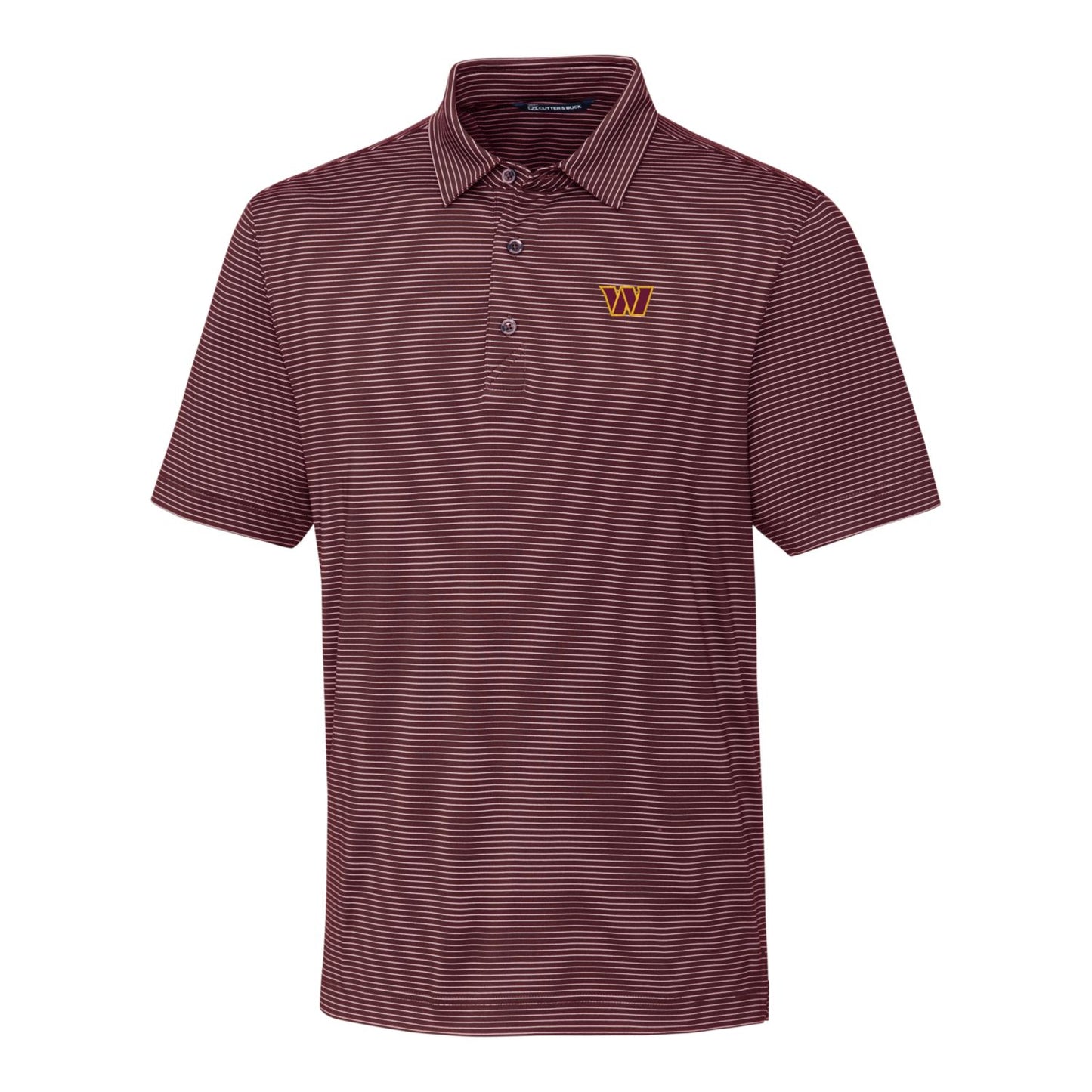 Men's Cutter & Buck Burgundy Washington Commanders Big & Tall Forge Pencil Stripe Stretch Polo