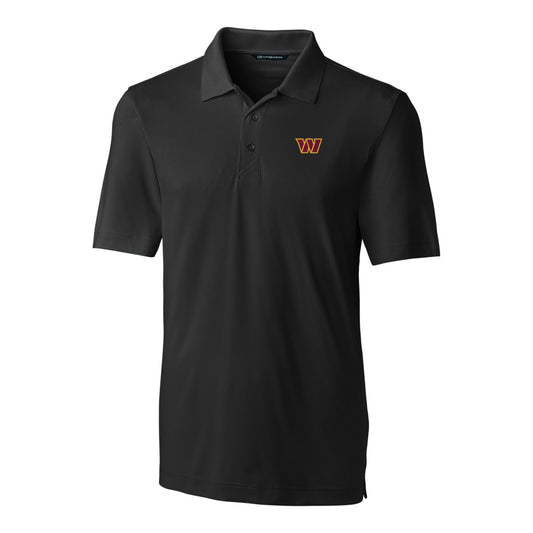 Men's Cutter & Buck Black Washington Commanders Big & Tall Forge Stretch Polo