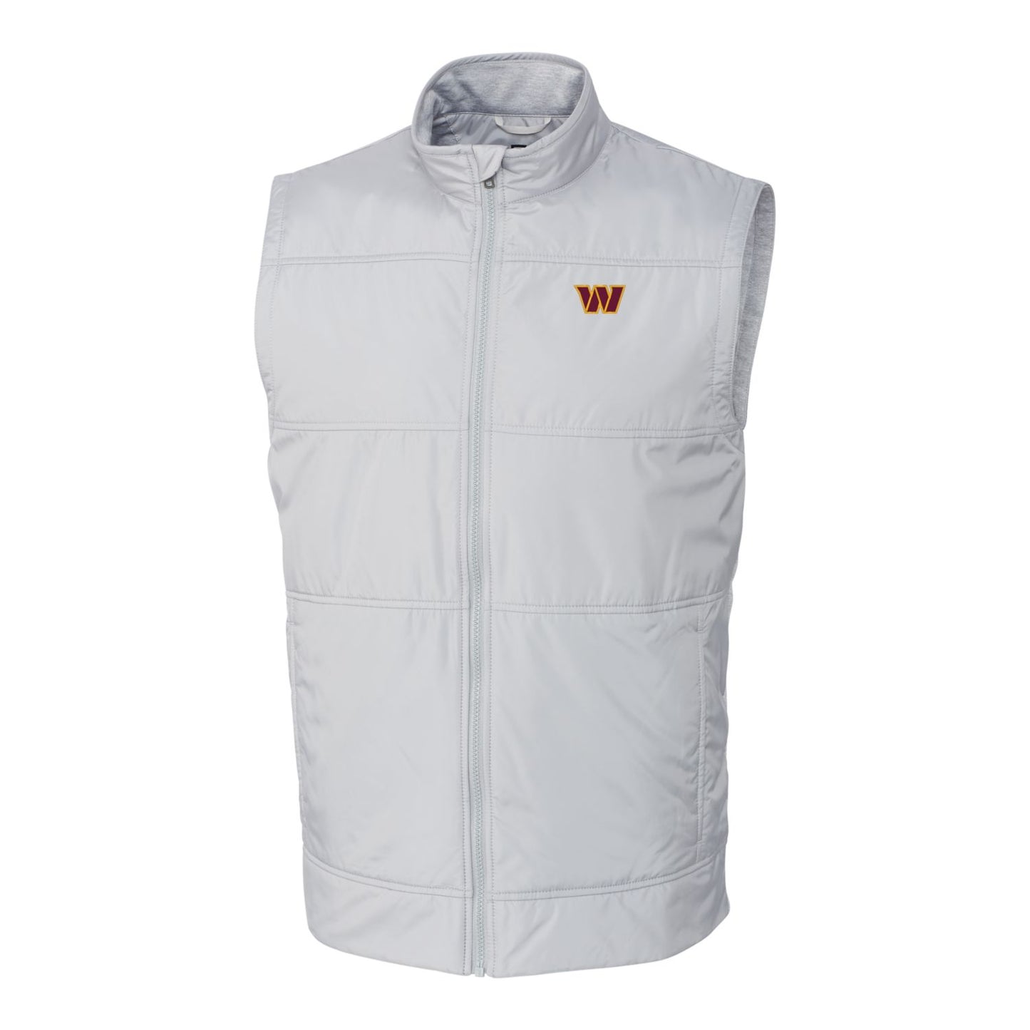 Men's Cutter & Buck Gray Washington Commanders Big & Tall Stealth Hybrid Windbreaker Full-Zip Vest