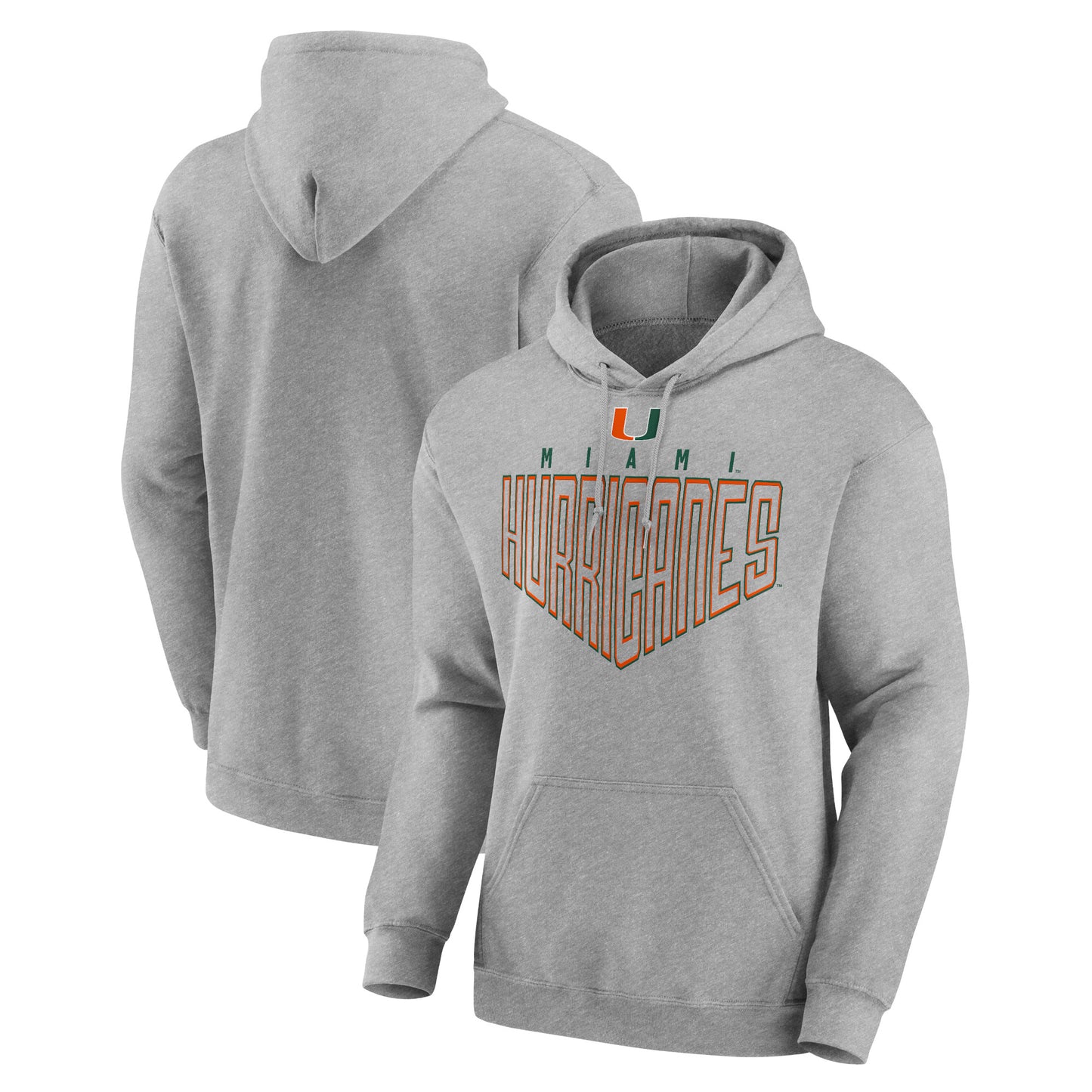 Men's Heathered Gray Miami Hurricanes Jump The Gun Pullover Hoodie