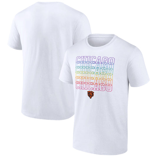 Men's White Chicago Bears City Pride Logo T-Shirt
