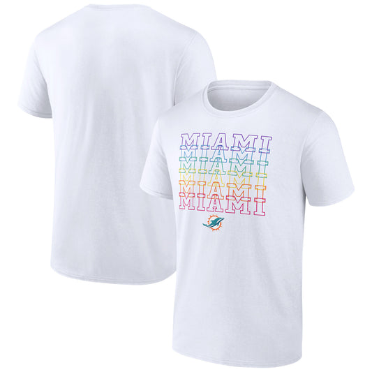 Men's White Miami Dolphins City Pride T-Shirt