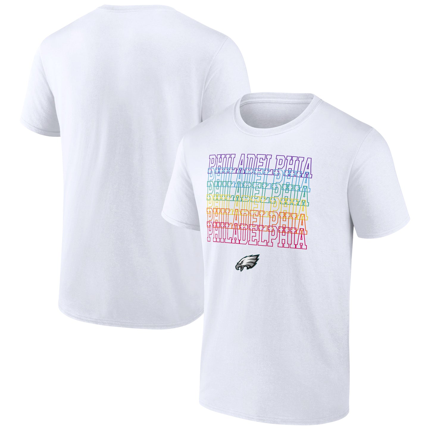 Men's White Philadelphia Eagles City Pride Logo T-Shirt