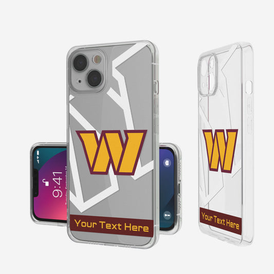 Washington Commanders Personalized Tilt Design iPhone Clear Case