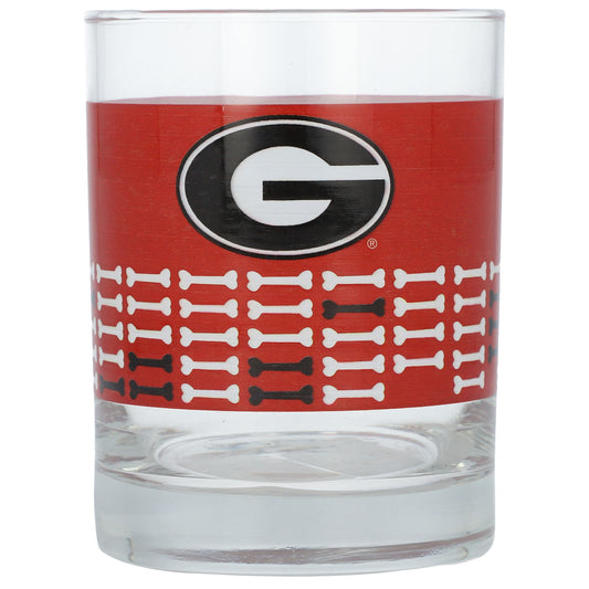 Georgia Bulldogs 14oz. Heritage Rocks Glass