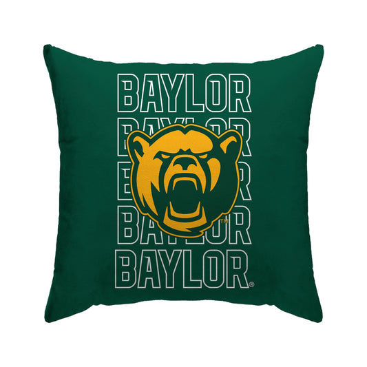 Baylor Bears 18'' x 18'' Echo Wordmark Poly Span Décor Pillow