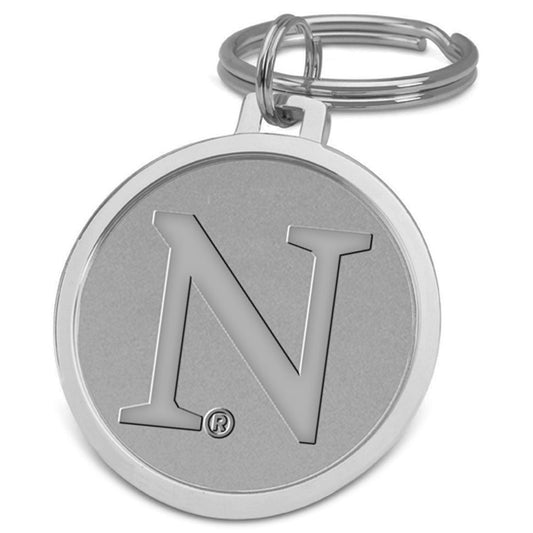 Silver Northwestern Wildcats Team Logo Split-Wire Key Ring