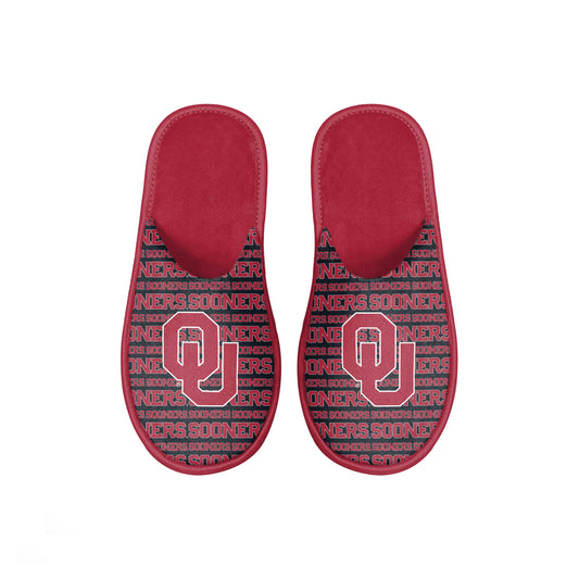 Youth FOCO Oklahoma Sooners Scuff Wordmark Slide Slippers