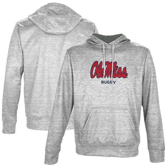 Men's ProSphere Gray Ole Miss Rebels Rugby Name Drop Pullover Hoodie