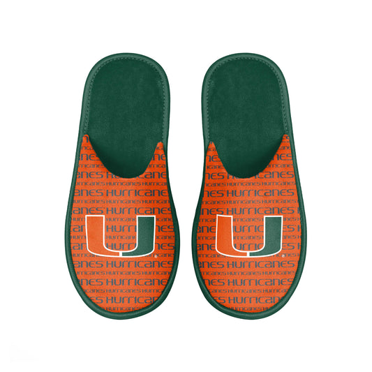 Men's FOCO Miami Hurricanes Scuff Logo Slide Slippers