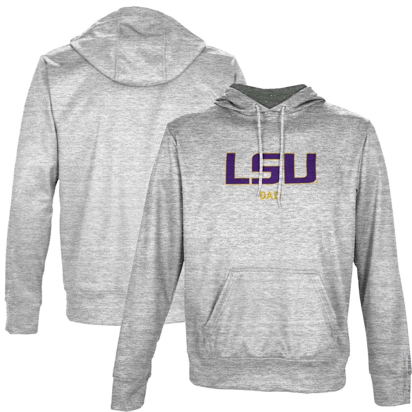 Men's ProSphere Gray LSU Tigers Dad Name Drop Pullover Hoodie