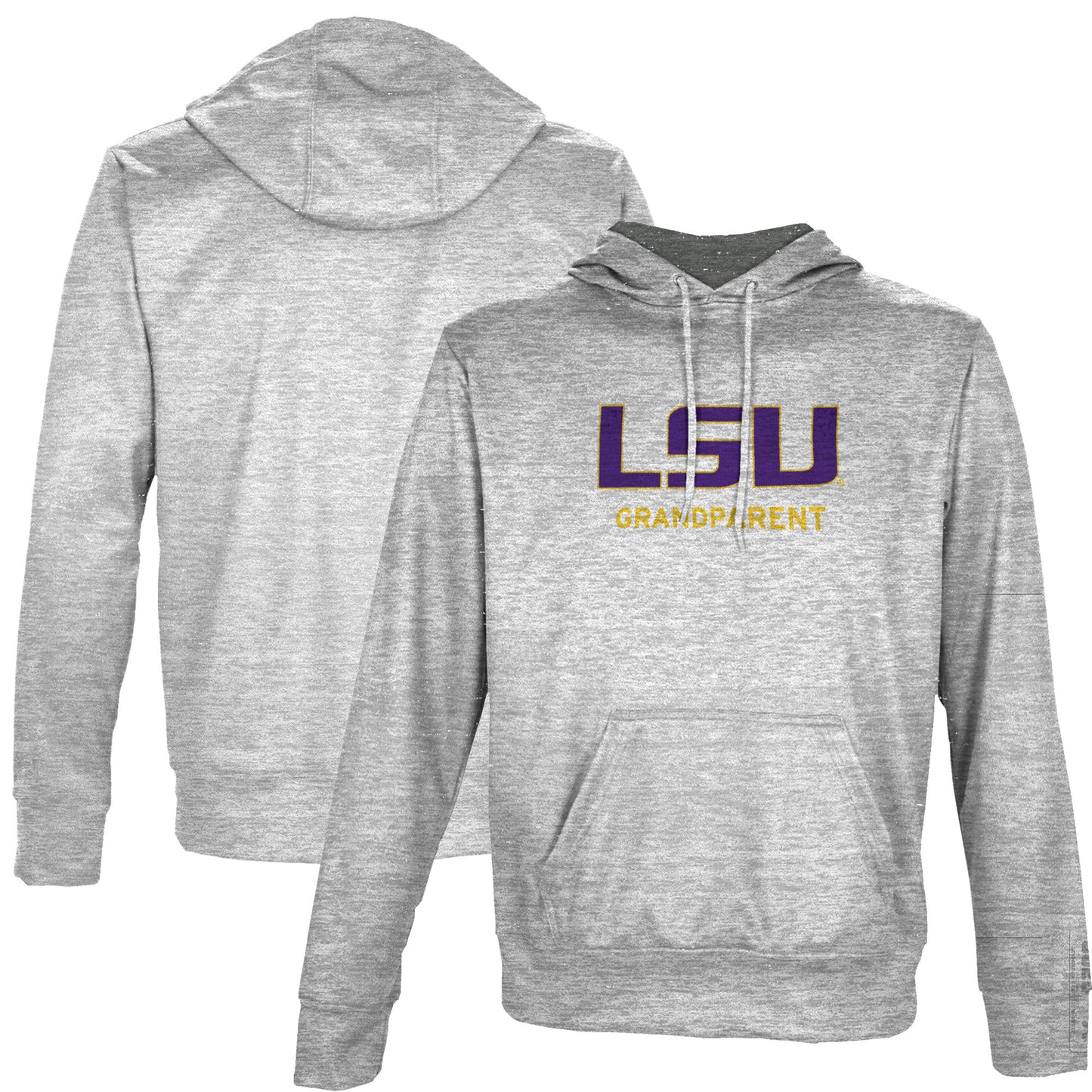 Men's ProSphere Gray LSU Tigers Grandparent Name Drop Pullover Hoodie