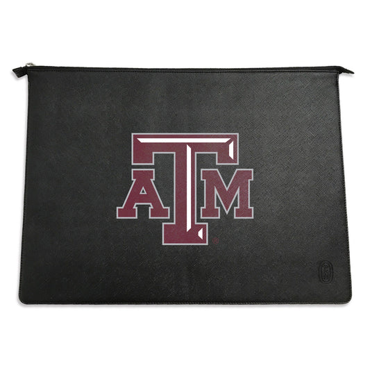 Black Texas A&M Aggies Faux Leather Laptop Case