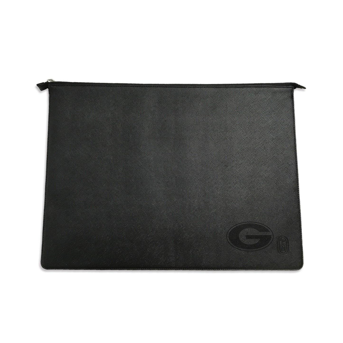 Black Georgia Bulldogs Debossed Faux Leather Laptop Case