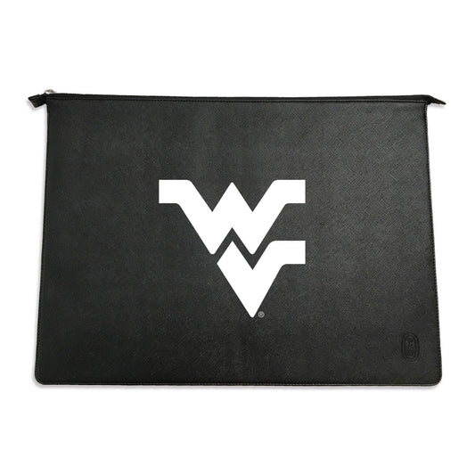 Black West Virginia Mountaineers Faux Leather Laptop Case