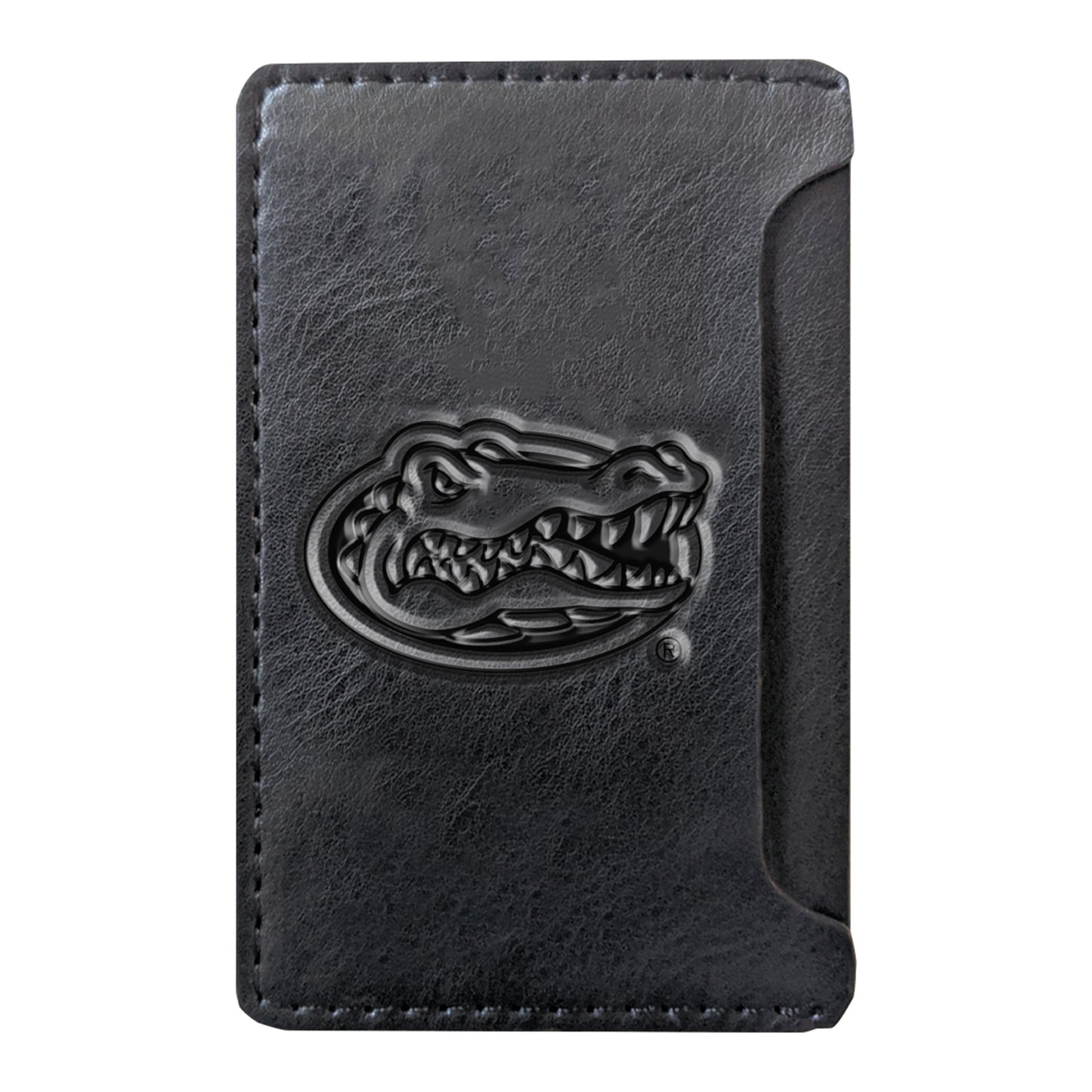 Black Florida Gators Debossed Faux Leather Phone Wallet Sleeve