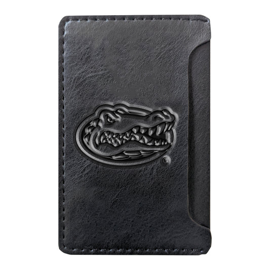 Black Florida Gators Debossed Faux Leather Phone Wallet Sleeve