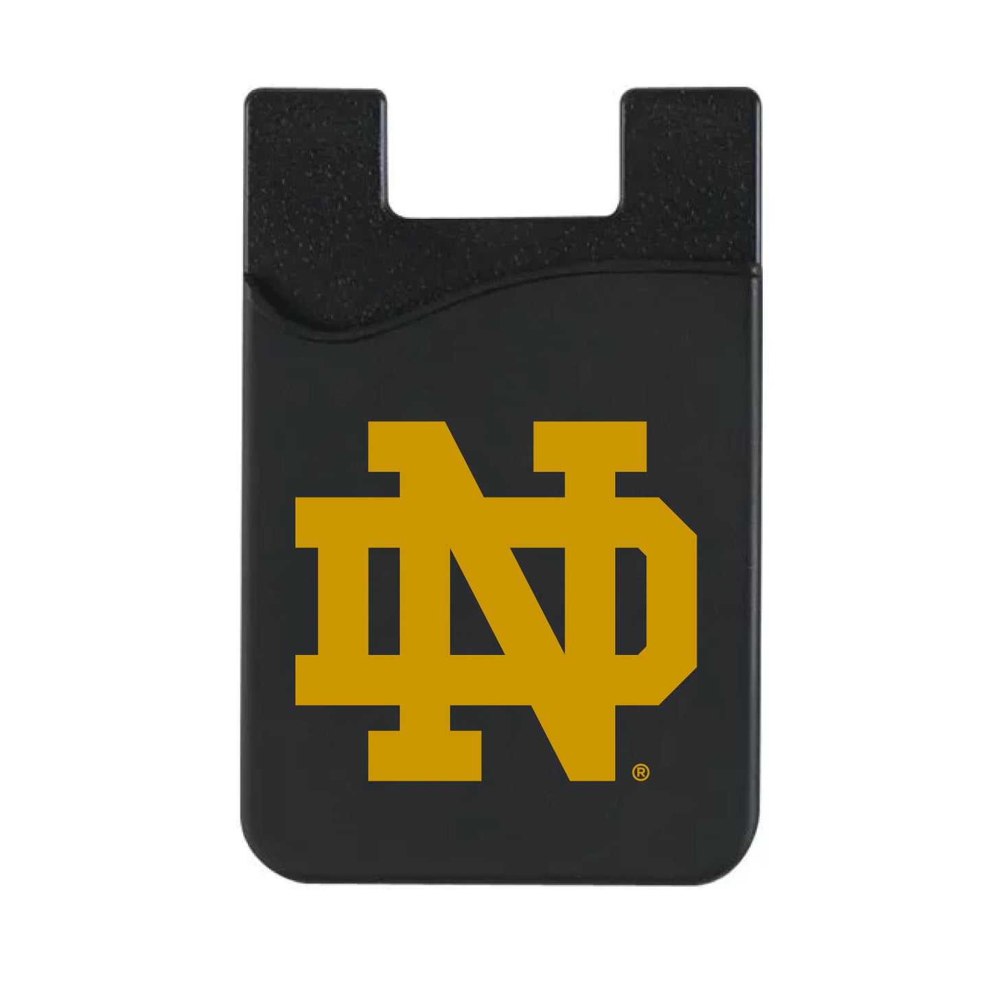 Black Notre Dame Fighting Irish Top Loading Faux Leather Phone Wallet Sleeve