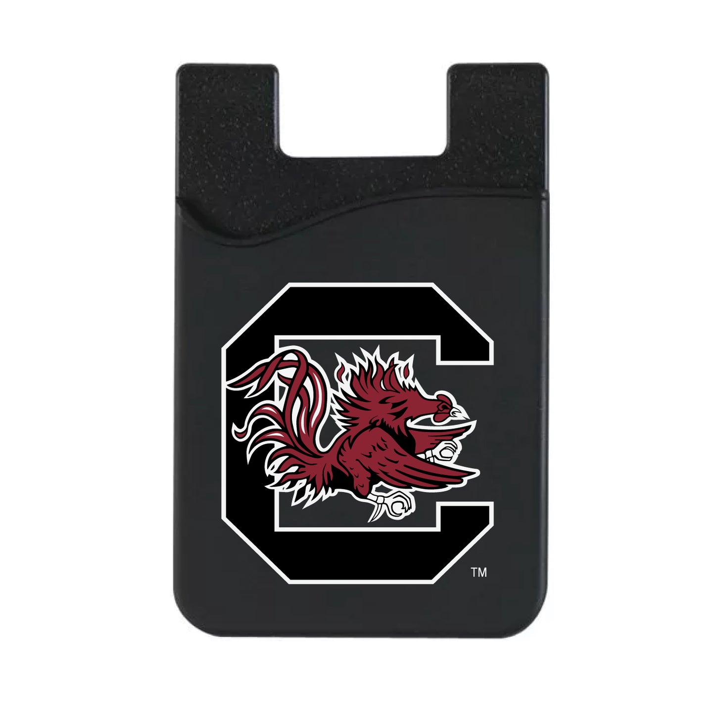 Black South Carolina Gamecocks Logo Top Loading Faux Leather Phone Wallet Sleeve