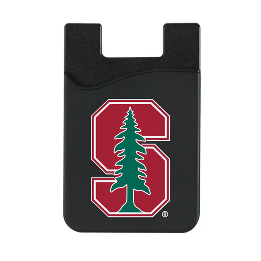 Black Stanford Cardinal Top Loading Faux Leather Phone Wallet Sleeve
