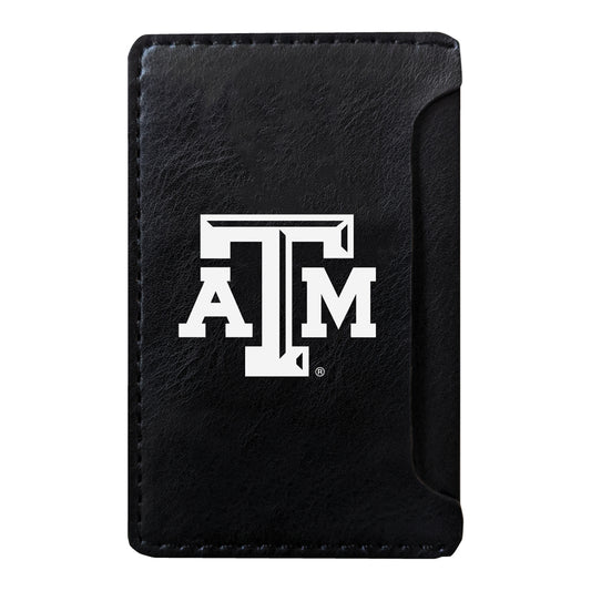 Black Texas A&M Aggies Faux Leather Phone Wallet Sleeve