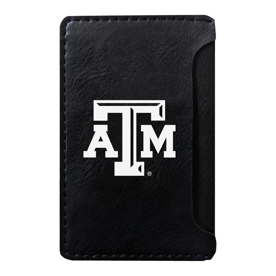 Black Texas A&M Aggies Faux Leather Phone Wallet Sleeve