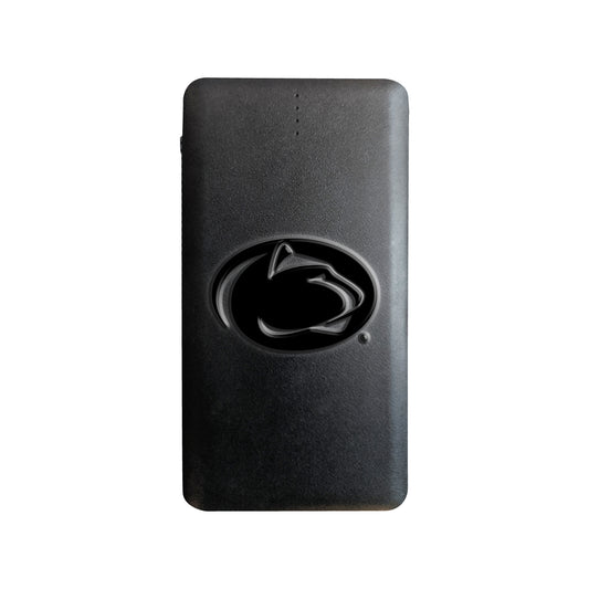 Black Penn State Nittany Lions Debossed Faux Leather Power Bank