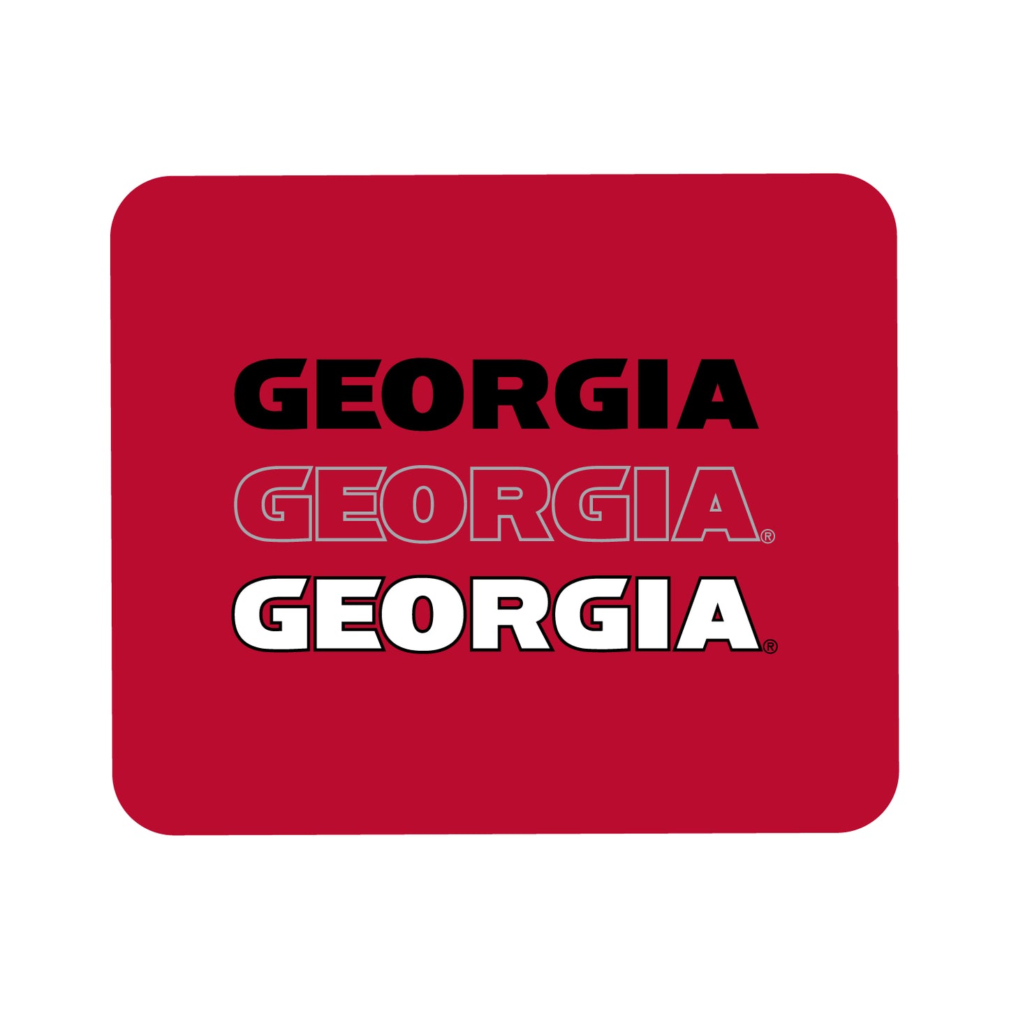 Red Georgia Bulldogs Wordmark Logo Mouse Pad