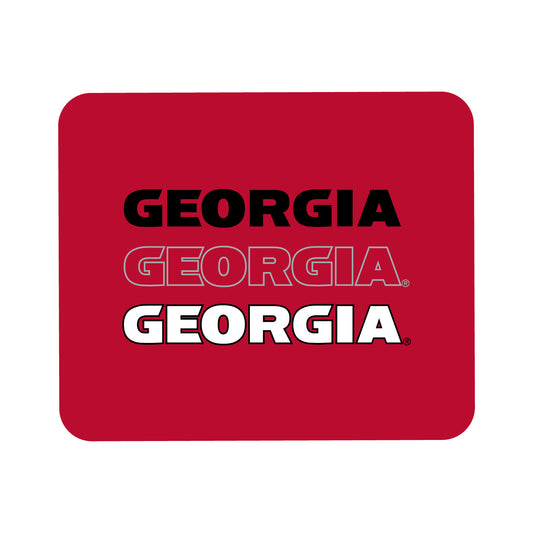 Red Georgia Bulldogs Wordmark Logo Mouse Pad