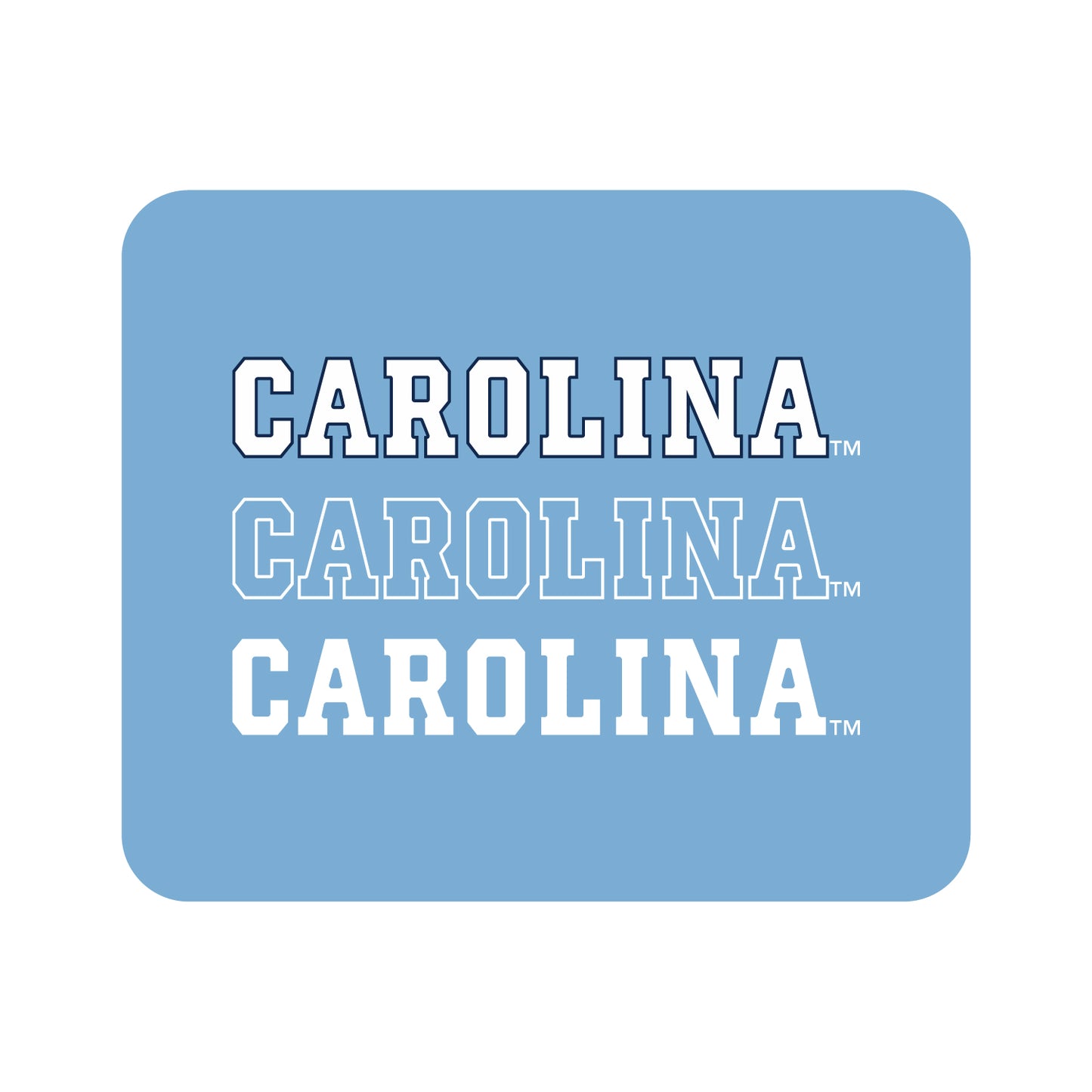 Carolina Blue North Carolina Tar Heels Wordmark Logo Mouse Pad