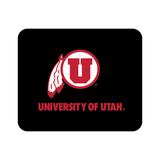 Black Utah Utes Color Logo Mouse Pad