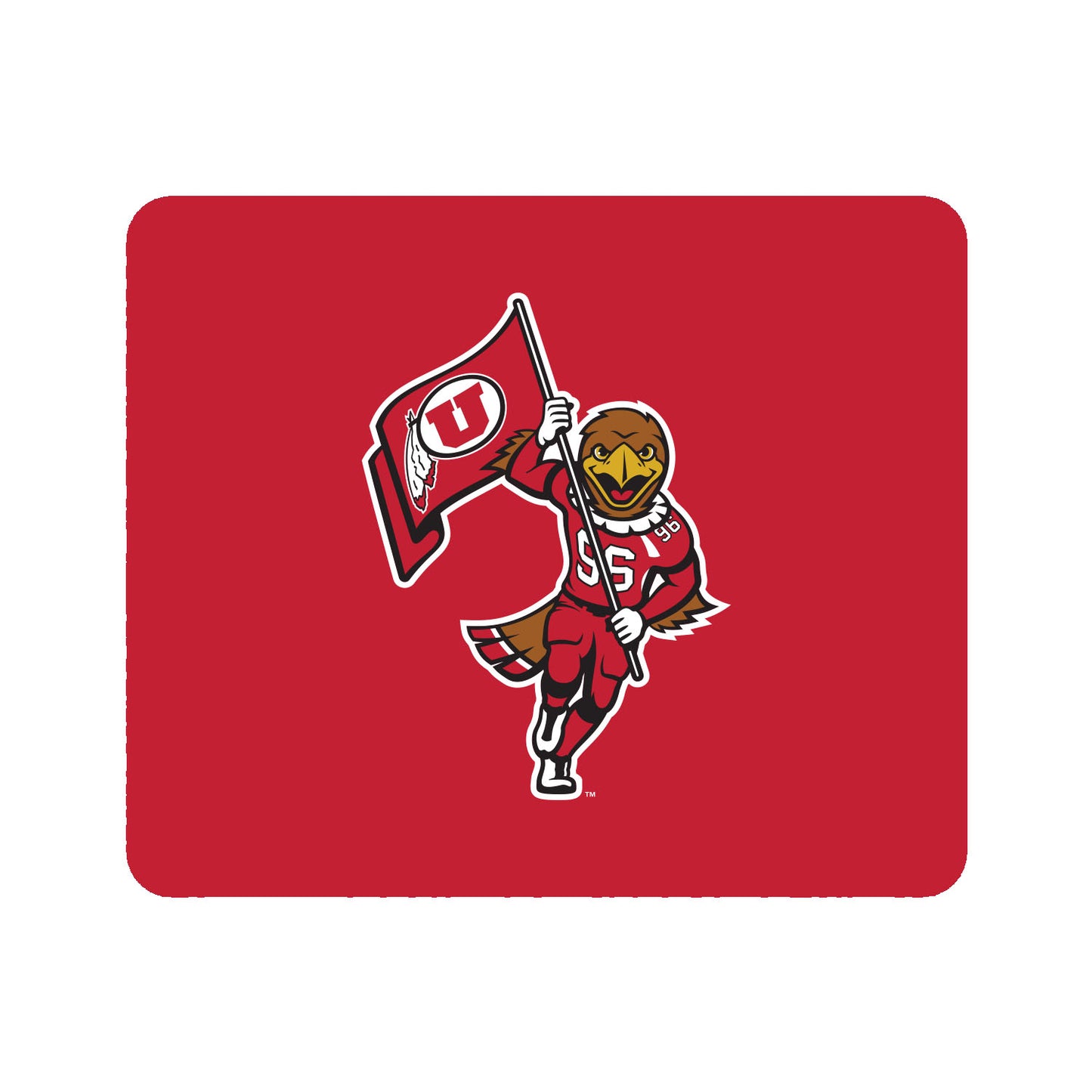 Red Utah Utes Mascot Logo Mouse Pad