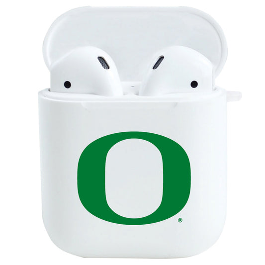 White Oregon Ducks Airpods Case