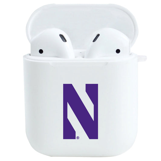 White Northwestern Wildcats Airpods Case