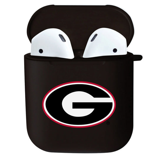 Black Georgia Bulldogs Airpods Case