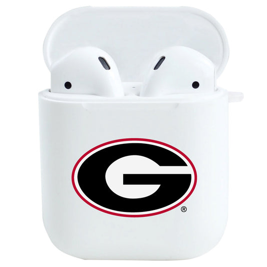 White Georgia Bulldogs Airpods Case