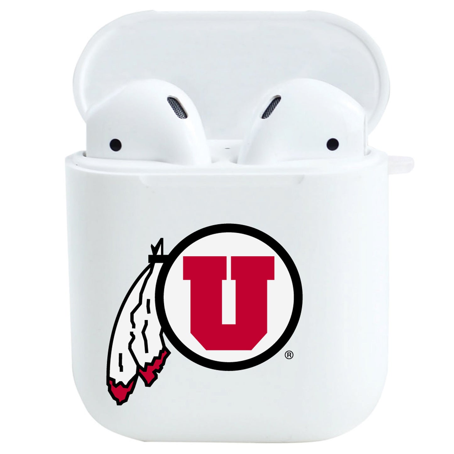 White Utah Utes Airpods Case