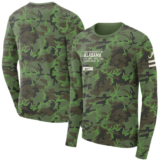 Men's Nike Camo Alabama Crimson Tide Military Long Sleeve T-Shirt