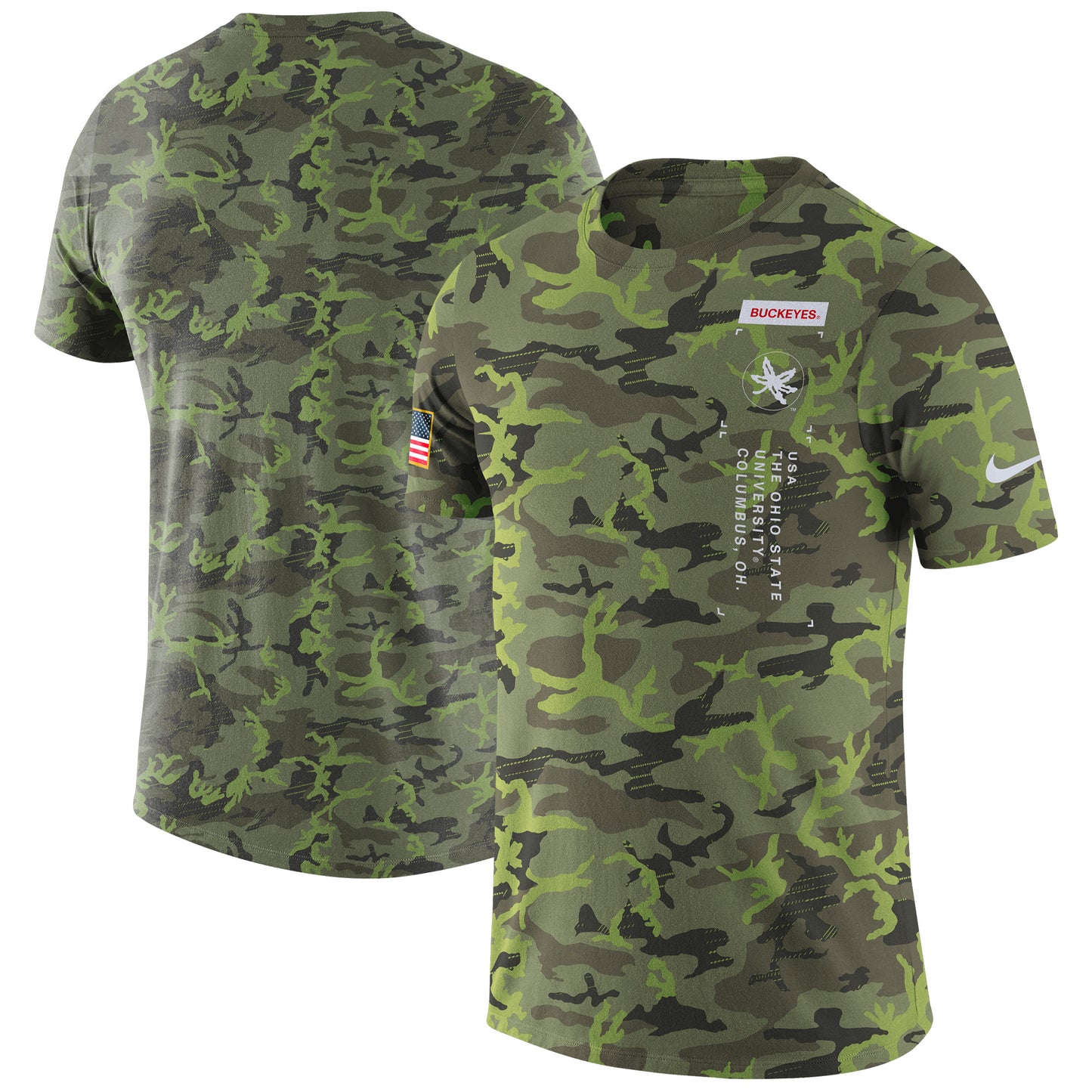 Men's Nike Camo Ohio State Buckeyes Military T-Shirt