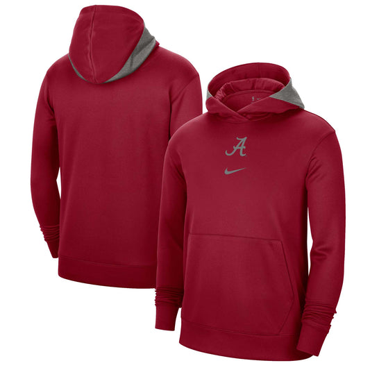 Men's Nike Crimson Alabama Crimson Tide Team Basketball Spotlight Performance Pullover Hoodie