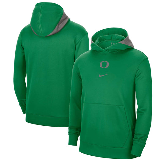 Men's Nike Green Oregon Ducks Team Basketball Spotlight Performance Pullover Hoodie