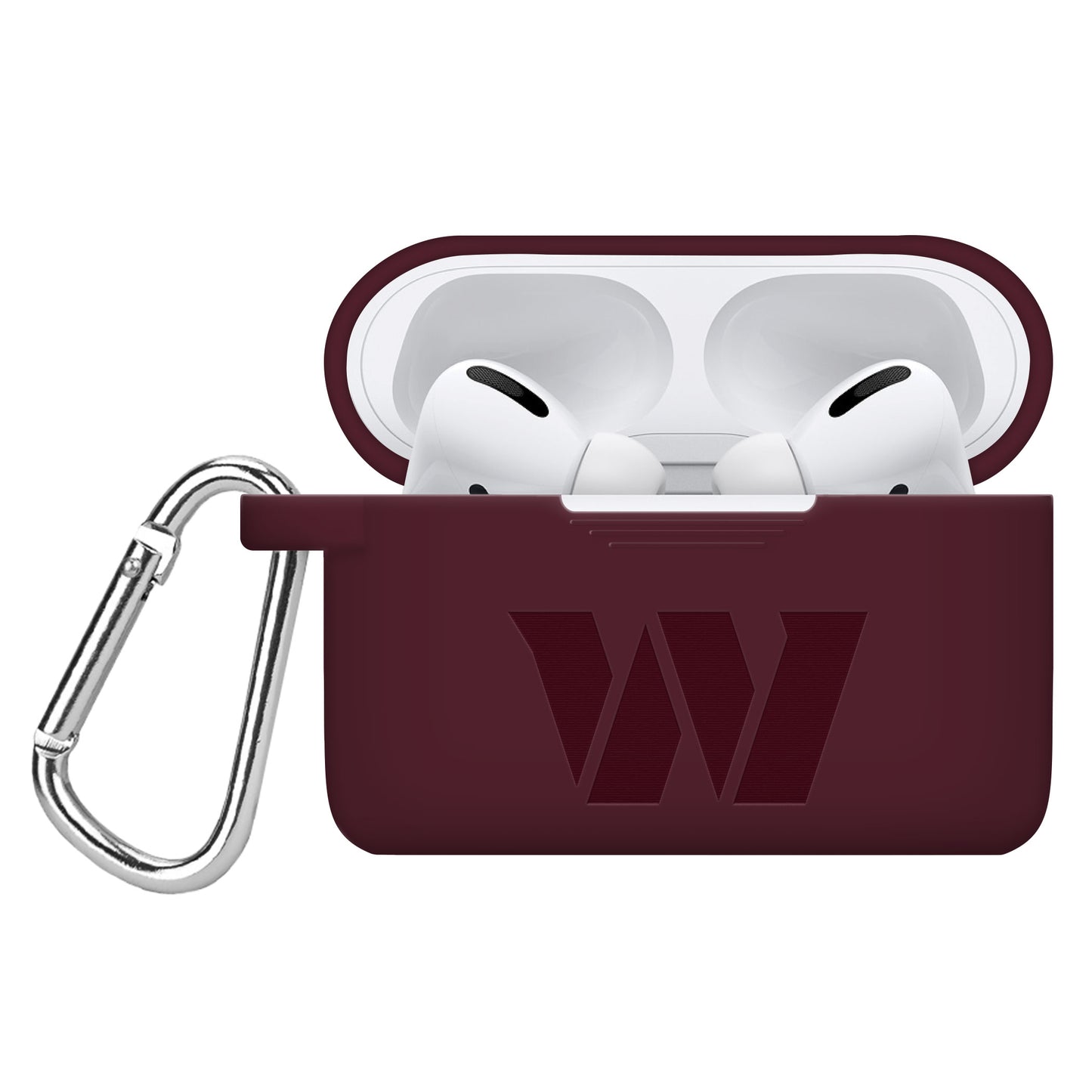 Affinity Bands Burgundy Washington Commanders Debossed Silicone Airpods Pro Case Cover