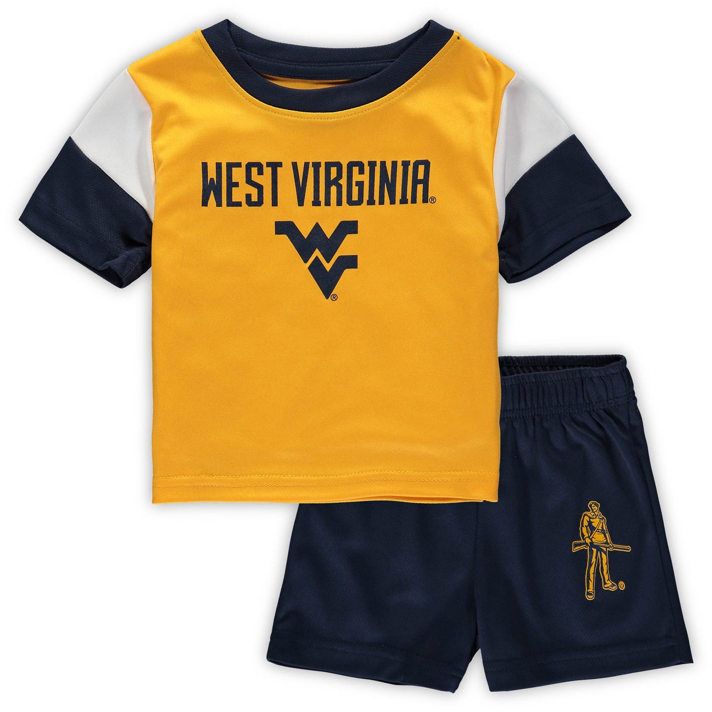 Preschool & Toddler Gold/Navy West Virginia Mountaineers T-Shirt & Shorts Set